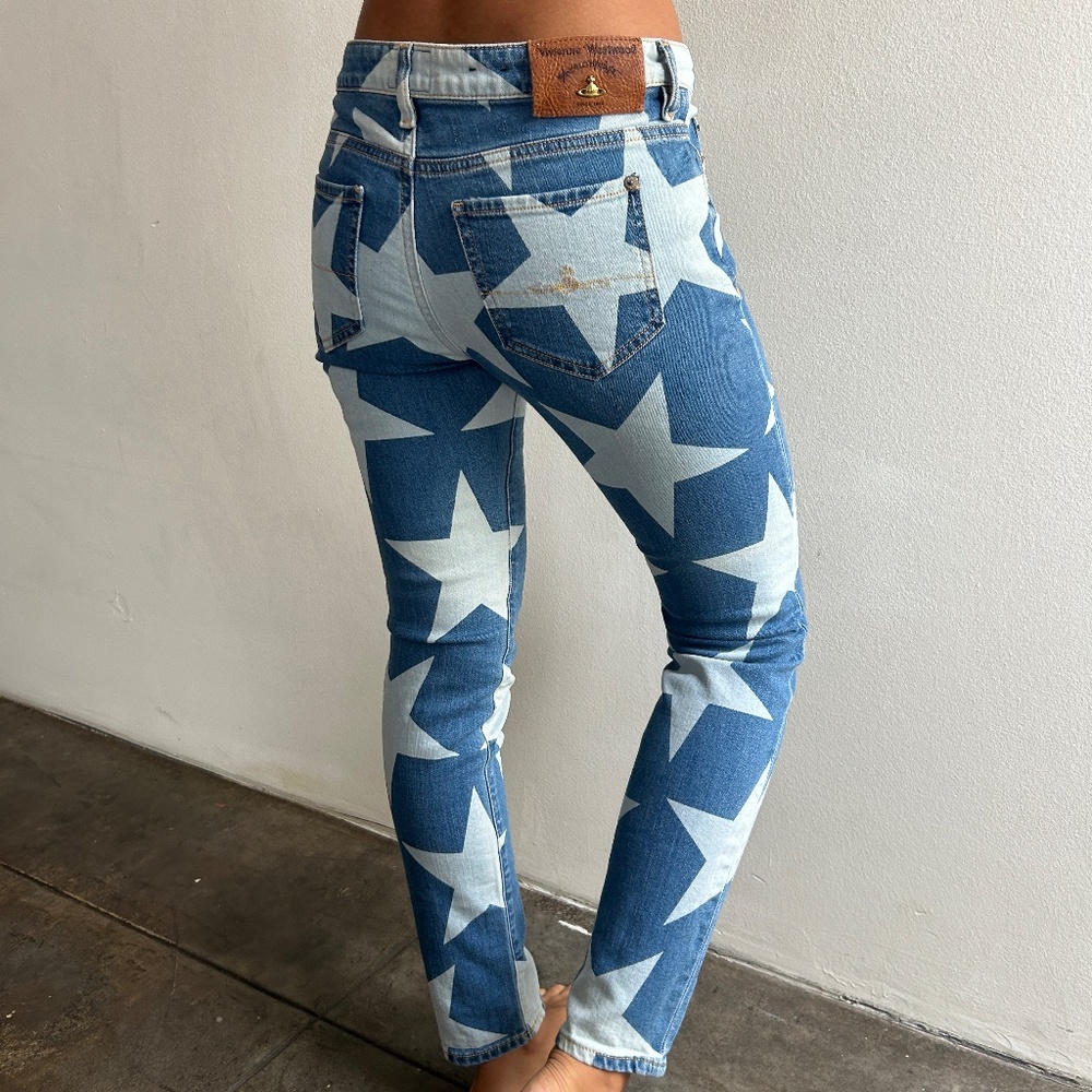 Vivienne Westwood New Anglomania Vintage Rare Star Jeans skinny fit - Picture 16 of 16
